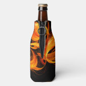 Abstracte Fireball Art Flesjeskoeler (Fles Achterkant)