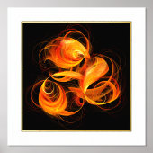 Abstracte Fireball Art Folie Afdrukken (Voorkant)