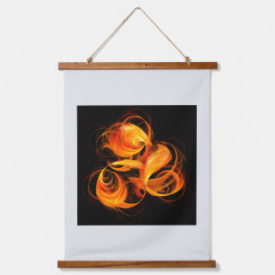 Abstracte Fireball Art Hangend Wandkleed