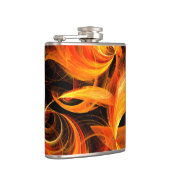 Abstracte Fireball Art Heupfles (Rechts)