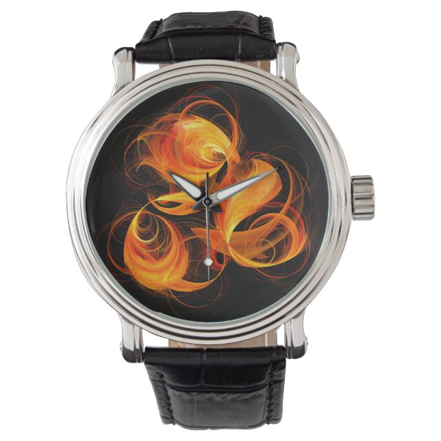 Abstracte Fireball Art Horloge (Voorkant)
