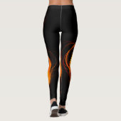 Abstracte Fireball Art Leggings (Achterkant)