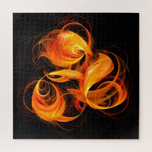 Abstracte Fireball Art Legpuzzel (Verticaal)
