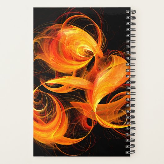 Abstracte Fireball Art Planner (Achterkant)