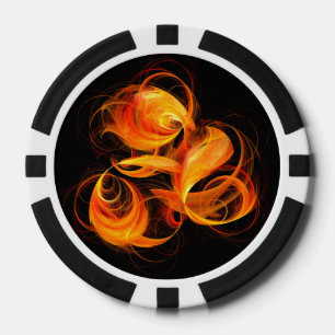 Abstracte Fireball Art Poker Chips