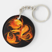 Abstracte Fireball Art Sleutelhanger (Achterkant)