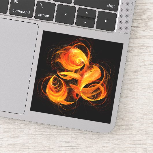 Abstracte Fireball Art Sticker (Detail)