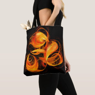 Abstracte Fireball Art Tote Bag