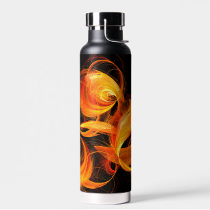 Abstracte Fireball Art Waterfles
