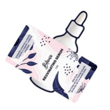 Abstracte flaconetiket met gebotteld serum Dropper