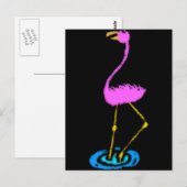 Abstracte Flamingo Briefkaart (Voorkant / Achterkant)