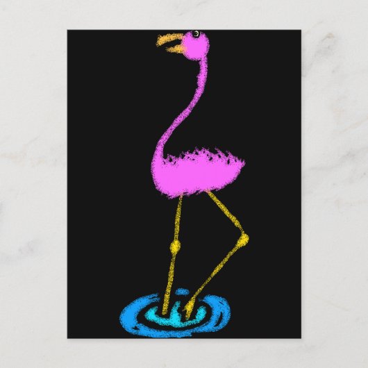 Abstracte Flamingo Briefkaart (Voorkant)
