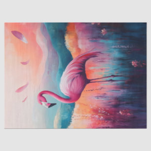 Abstracte Flamingo Olie Schildering Decoupage Tissuepapier