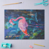Abstracte Flamingo Schildering Decoupage Tissuepapier (Craft)