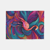 ABSTRACTE FLAMINGODEKEN FLEECE DEKEN (Voorkant (Horizontaal))