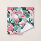 Abstracte Flamingos Bad Handdoek (Wasdoekje)
