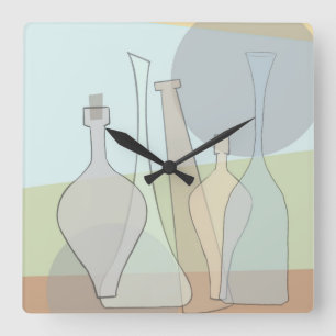 Abstracte Flessen Klok