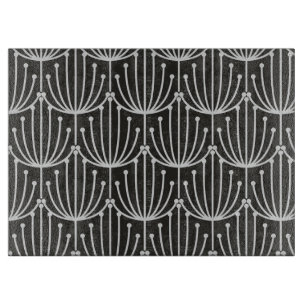 Abstracte flora in zwart-wit patroon Snijplank