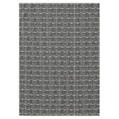 Abstracte flora in zwart-wit patroon Tafelkleed (Voorkant)