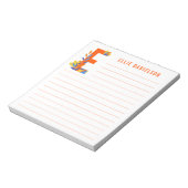 Abstracte Floral Alphabet Lined Notitieblok (Gedraaid)