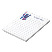 Abstracte Floral Alphabet Lined Notitieblok (Gedraaid)