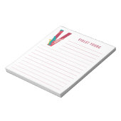 Abstracte Floral Alphabet Lined Notitieblok (Gedraaid)