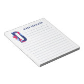 Abstracte Floral Alphabet Lined Notitieblok (Schuin)