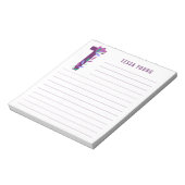 Abstracte Floral Alphabet Lined Notitieblok (Gedraaid)