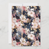 Abstracte Floral Arch Wedding met Blush & Navy Kaart (Achterkant)