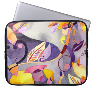 Abstracte Floral Art 15-inch laptophoes Laptop Sleeve