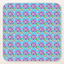 Abstracte "Floral Art"-Onderzetters