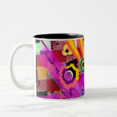 Abstracte Floral Bakelite Tweekleurige Koffiemok (Links)