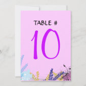 ABSTRACTE FLORAL Bat Mitzvah Table Kaart (Voorkant)