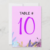 ABSTRACTE FLORAL Bat Mitzvah Table Kaart (Achterkant)