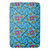 Abstracte Floral Bath Mat (Voorkant Verticaal)