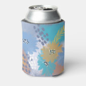 Abstracte Floral Beach Bruiloft kust Blikjeskoeler (Blikje Achterkant)