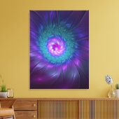 Abstracte Floral Beauty Colorful Fractal Art Flowe Canvas Afdruk (Insitu (Woonkamer))