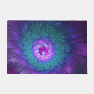 Abstracte Floral Beauty Colorful Fractal Art Flowe Deurmat