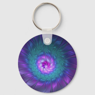 Abstracte Floral Beauty Colorful Fractal Art Flowe Sleutelhanger