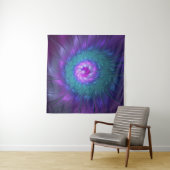 Abstracte Floral Beauty Colorful Fractal Art Flowe Wandkleed (In Situ (horizontaal))