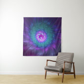 Abstracte Floral Beauty Colorful Fractal Art Flowe Wandkleed (In situ)