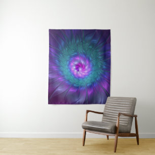 Abstracte Floral Beauty Colorful Fractal Art Flowe Wandkleed