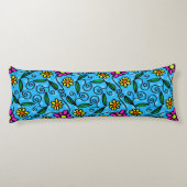 Abstracte Floral Body Pillow Lichaamskussen (Achterkant)