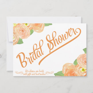 Abstracte Floral Bridal Shower Kaart