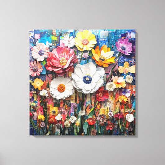 Abstracte Floral Canvas Art Afdruk (Voorkant)