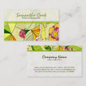 Abstracte Floral Collage 2 Visitekaartje (Voorkant / Achterkant)