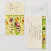 Abstracte Floral Collage 2 Visitekaartje (Voorkant / Achterkant)