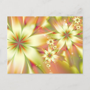 Abstracte Floral Colorful Flowers Elegant Briefkaart