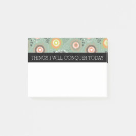 Abstracte Floral & hart om lijst te doen Post-it® Notes