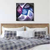 Abstracte Floral Heart met licht effect Canvas Art (Insitu (Slaapkamer))